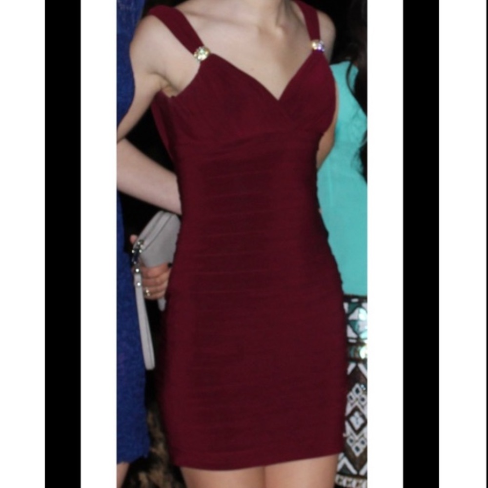 Maroon Cocktail Dress